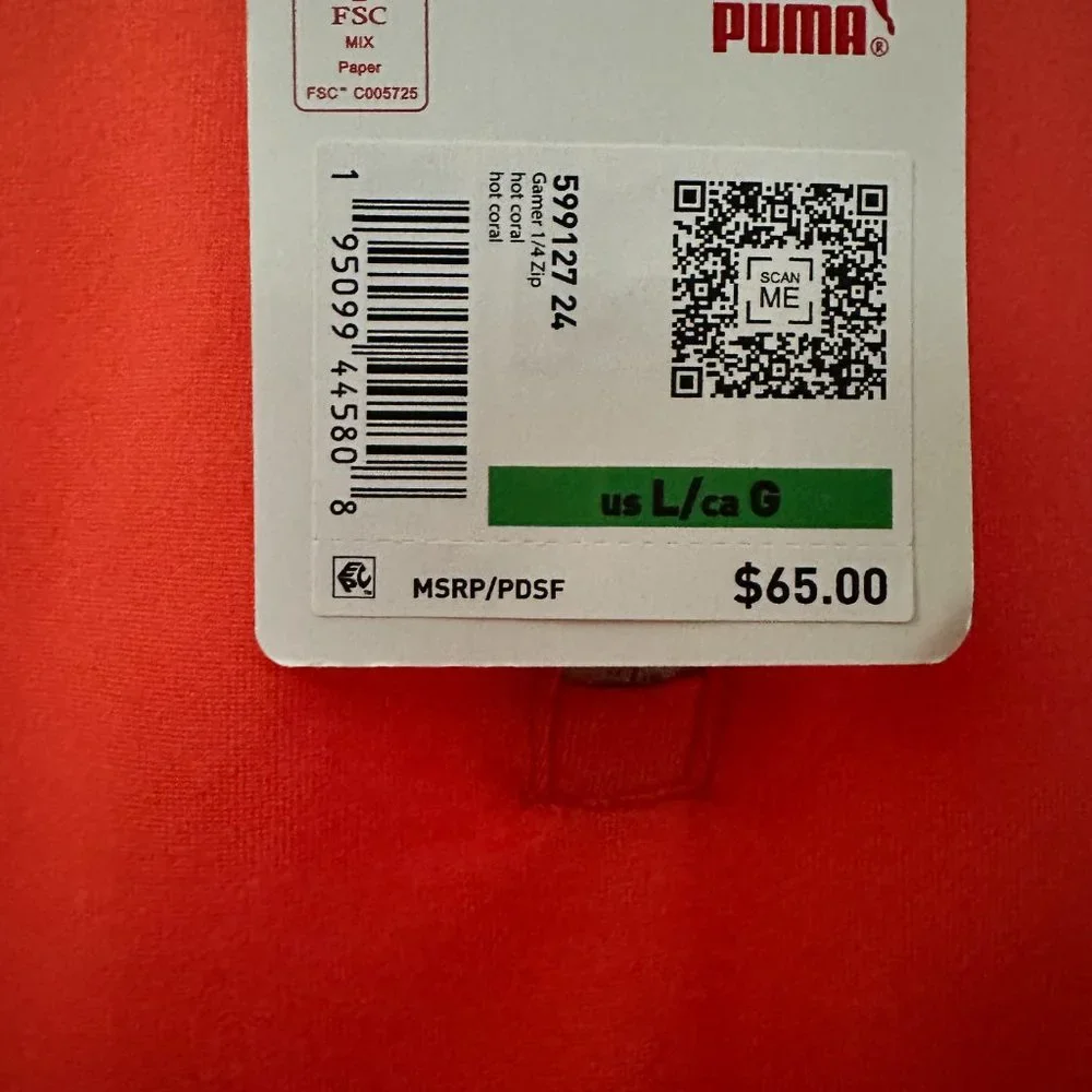 NWT-Puma Gamer Golf 1/4 Zip- men's large - Picture 3 of 3